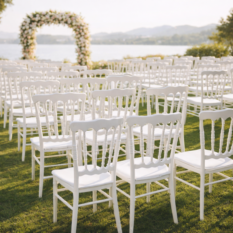 Silla WEDDING 77, apilable, polipropileno blanco-0