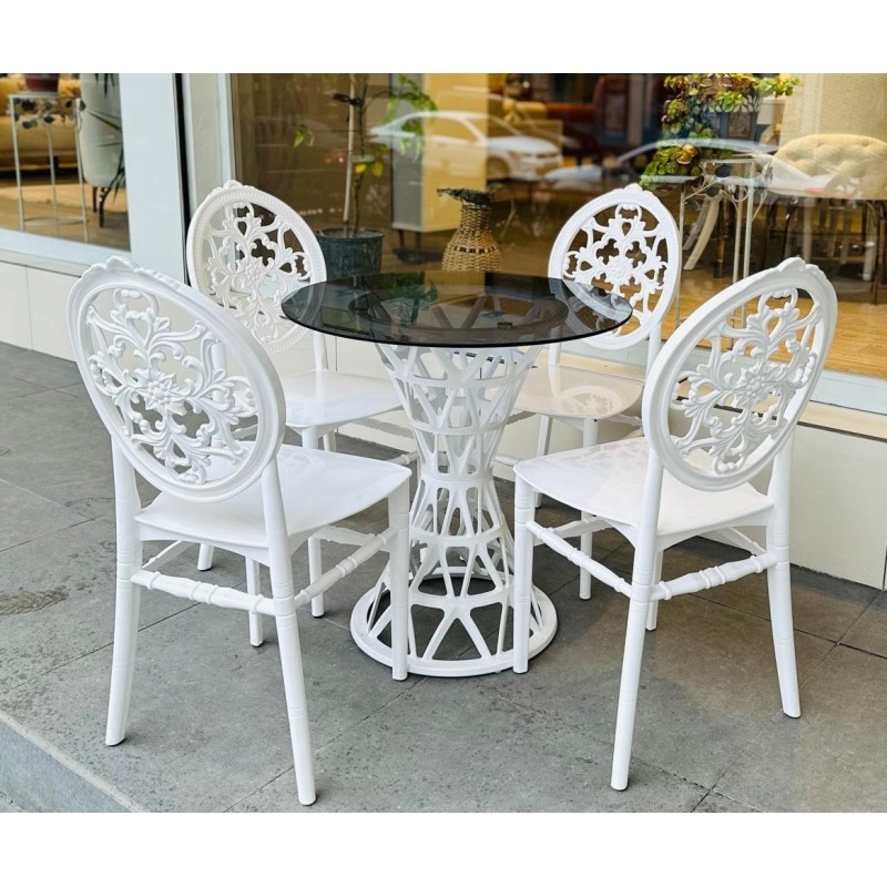 Silla JOSEFINA, apilable, polipropileno blanco-1