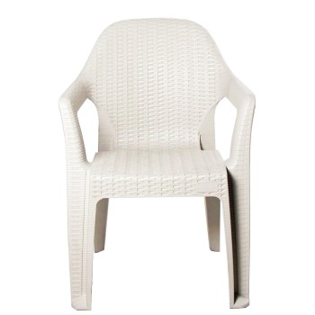 Sillón CIES, apilable, polipropileno blanco