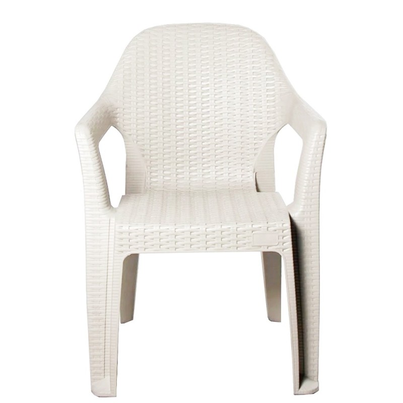 Sillón CIES, apilable, polipropileno blanco