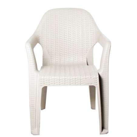 Sillón CIES, apilable, polipropileno blanco