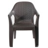 Sillón CIES, apilable, polipropileno marrón chocolate