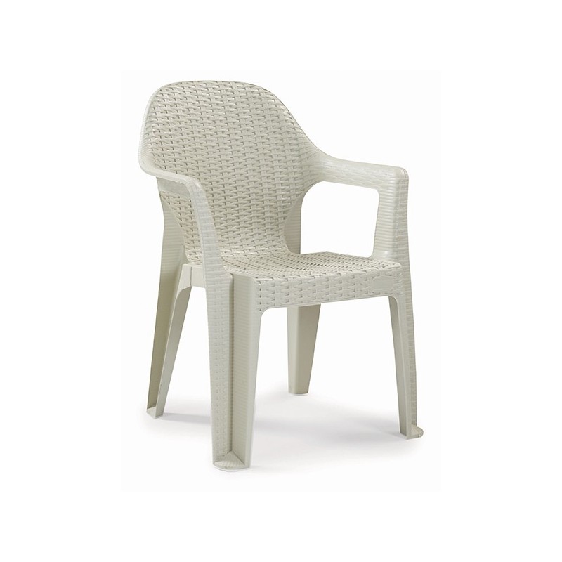 Sillón CIES, apilable, polipropileno capuccino