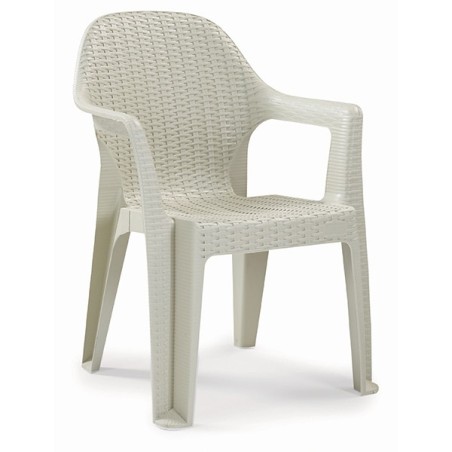 Sillón CIES, apilable, polipropileno capuccino
