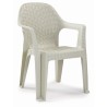 Sillón CIES, apilable, polipropileno capuccino