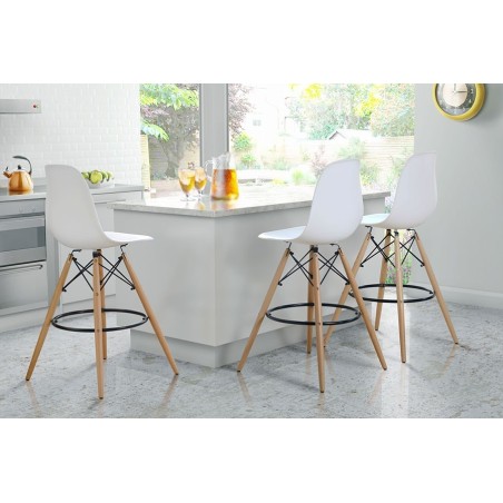 Taburete STAR (SU), madera, carcasa blanca-4
