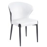 Silla DAVOS, metal, tapizado similpiel marrón y blanco