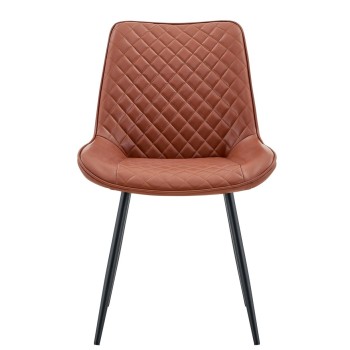 Silla FELICIA, metal, tapizado similpiel vintage 20 2