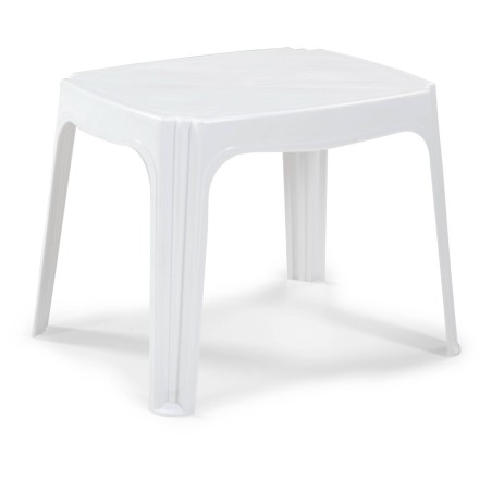 Mesa TORROX, baja, apilable, polipropileno blanco