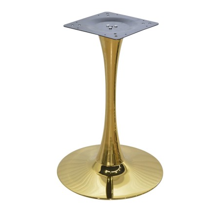 Base de mesa TULIP (SU), acabado dorado, base de 50 cms de diámetro, altura 70 cms