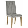 Silla GENOVA, patas metálicas, tapizado velvet gris