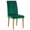 Silla GENOVA, patas metálicas, tapizado velvet verde oscuro