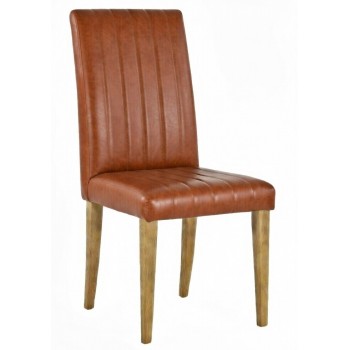 Silla GENOVA, patas metálicas, tapizado similpiel vintage 20