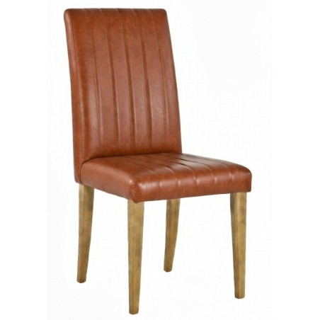Silla GENOVA, patas metálicas, tapizado similpiel vintage 20