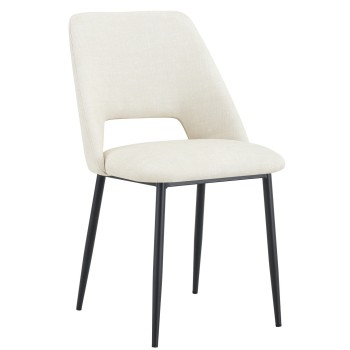 Silla NOOR, metal, tapizado similpiel imitación tejido