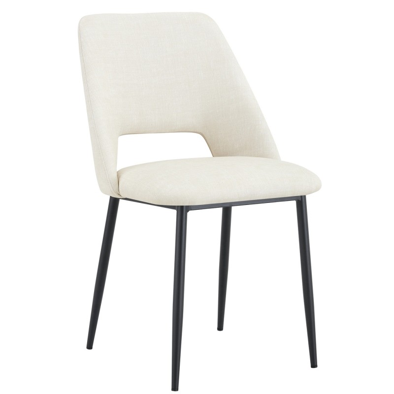 Silla NOOR, metal, tapizado similpiel imitación tejido