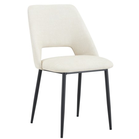 Silla NOOR, metal, tapizado similpiel imitación tejido