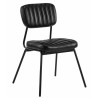 NUREMBERG chair, metal, black synthetic leather