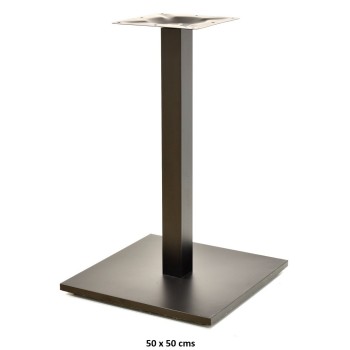 Base de mesa BEVERLY 50C, tubo cuadrado, negra, base de 50 x 50 cms, altura 72 cms