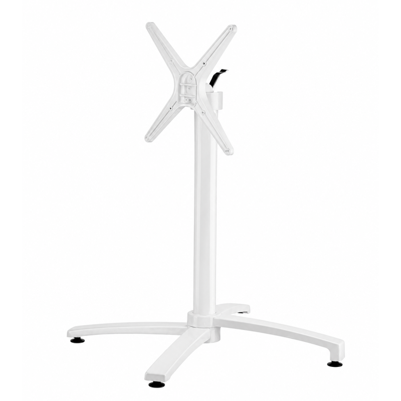 GUADIARO table base, folding, aluminum, white color