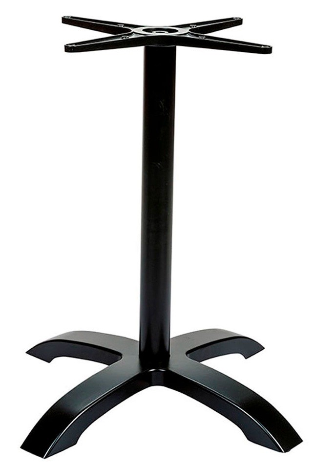 Base de mesa MILAN NE72, 4 brazos, aluminio, negra