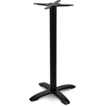 MILAN NE110, table base, high, 4 spokes, black aluminum