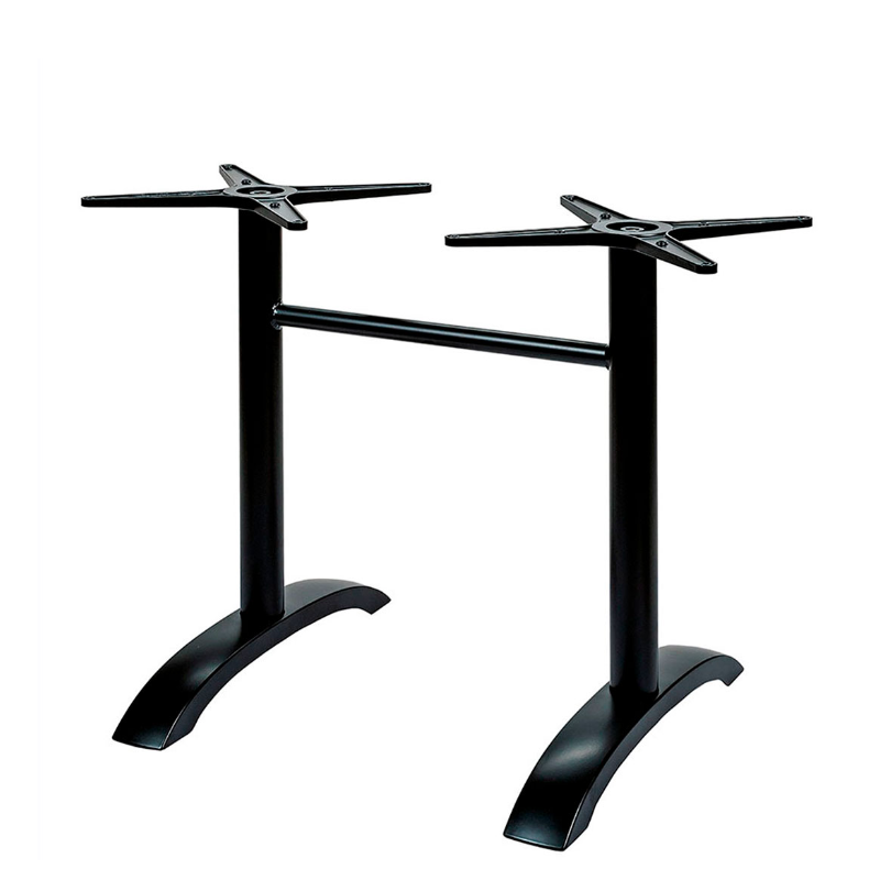 Base de mesa MILAN NERT, rectangular, aluminio, negra