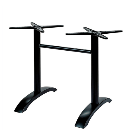 MILAN NERT table base, rectangular,  black aluminum