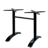 Base de mesa MILAN NERT, rectangular, aluminio, negra