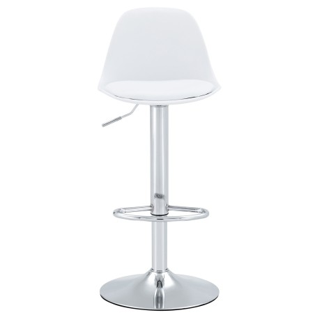 TOW RG (S) bar stool, chromed, polypropylene and cushion in white color