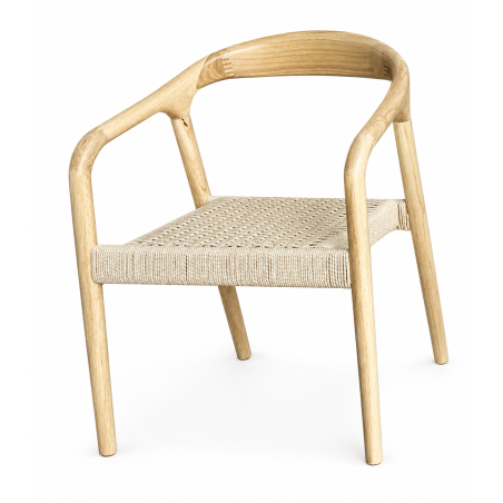 Sillón BALCANES, madera de haya, natural, asiento de cuerda natural