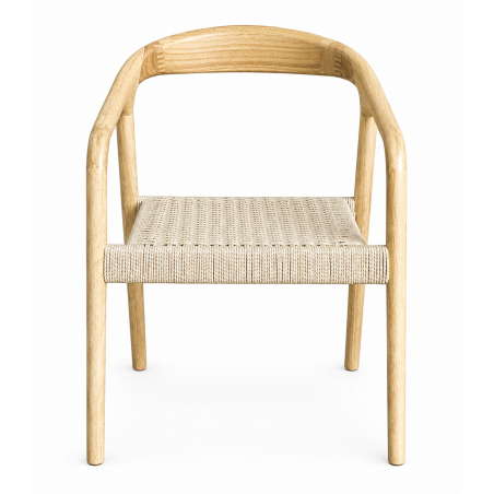 Sillón BALCANES, madera de haya, natural, asiento de cuerda natural