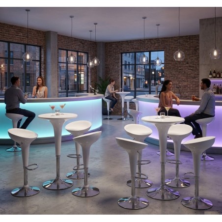 PANAMÁ (M) table, height adjustable, white abs