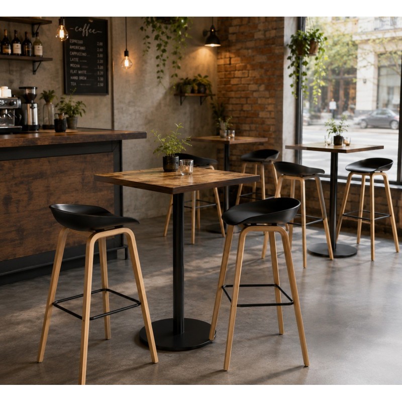 DANTE NEW (SU) bar stool, metal, black polypropylene