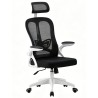 ORBEC office chair, high, white, black mesh and seat