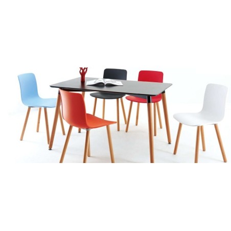 Mesa NURY, madera, tapa lacada negra, 120 x 80 cms-0