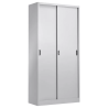Armario metálico OLIMPO, puertas correderas, gris ral 7035, 90x46x185 cms
