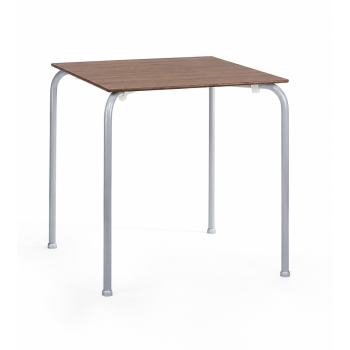 FERAY NEW table, stackable, grey epoxy, brown phenolic table top 69x69 cms