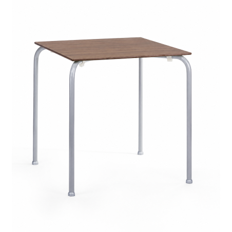 FERAY NEW table, stackable, grey epoxy, brown phenolic table top 69x69 cms