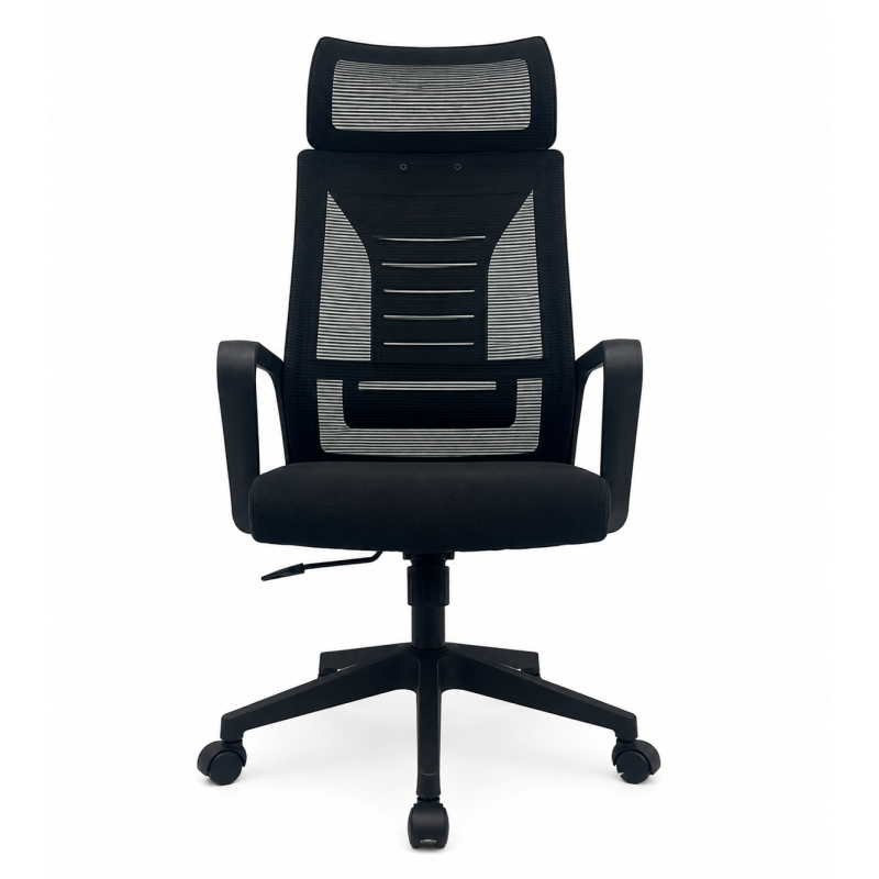 UTRECH office chair, black, mesh and black fabric
