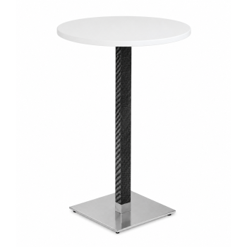 Base de mesa OLBY 110, alta, columna revestida, base de acero de 8 mm. 45 x 45 cm, altura 110 cms 2