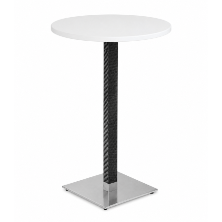 OLBY 110 table base, covered column, steel base 8 mm, 45 x 45 cms, height 72 cms