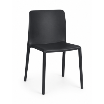 CAPRICE chair, stackable, UV treatment, anthracite polypropylene