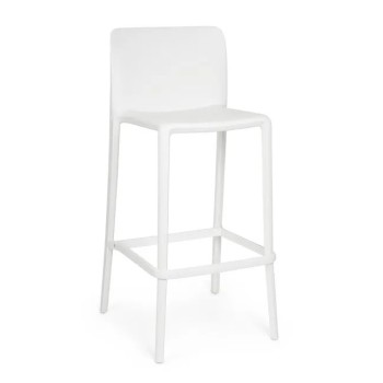 CAPRICE barstool, stackable, UV treatment, white polypropylene