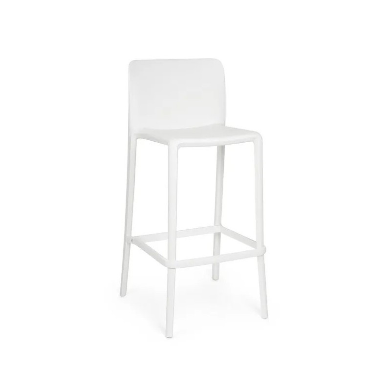 CAPRICE barstool, stackable, UV treatment, white polypropylene