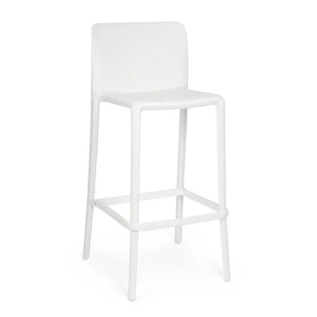 CAPRICE barstool, stackable, UV treatment, white polypropylene