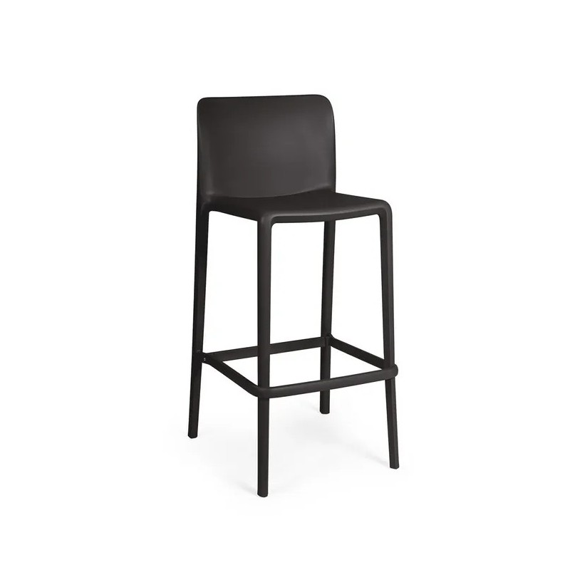 CAPRICE barstool, stackable, UV treatment, anthracite polypropylene