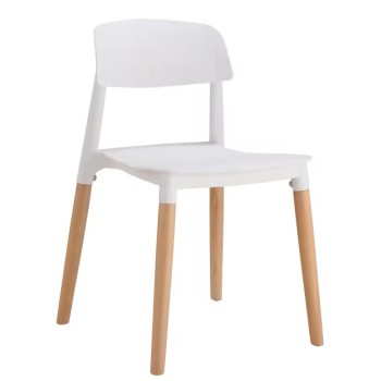CROSCAT (SU) chair, wood, white polypropylene