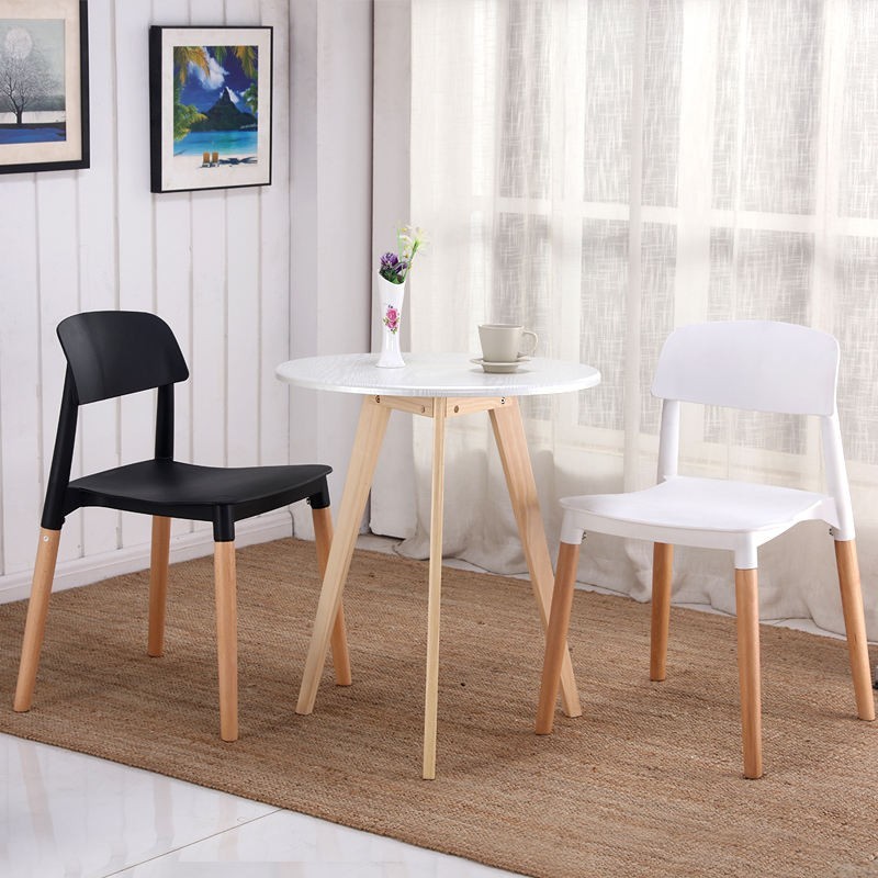 CROSCAT (SU) chair, wood, dark grey polypropylene