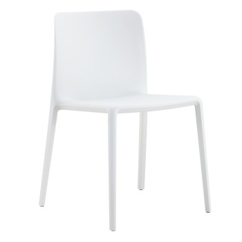 CAPRICE chair, stackable, UV treatment, white polypropylene